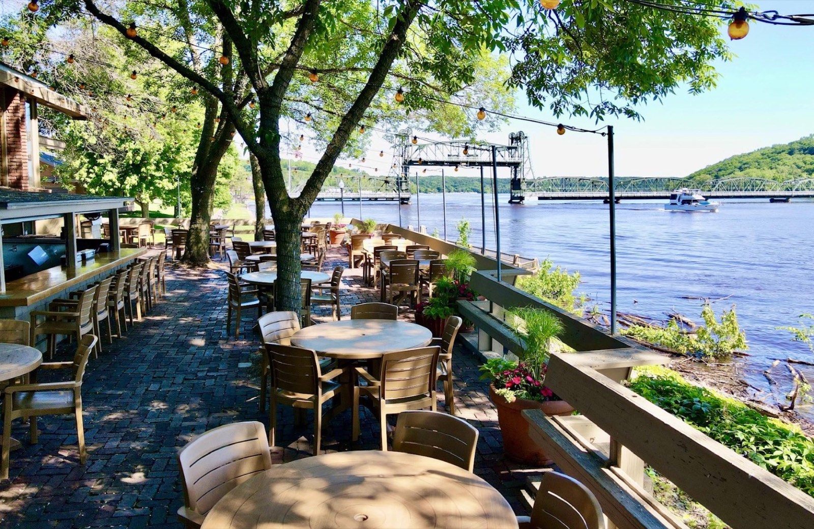Commander Building and Lowell Park riverfront on the St. Croix River